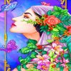 Flowerful Woman paint by numbers