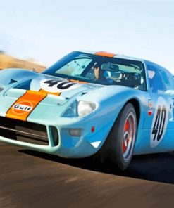 Ford Gt40 Blue And Orange-paint-by-number