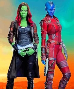 gamora-and-nebula-paint-by-number