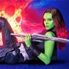 Gamora Super Hero paint by numbers