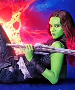 Gamora Super Hero paint by numbers