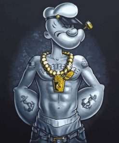 Gangster Popeye paint by numbers