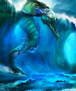 Giant Leviathan In The Water paint by numbers