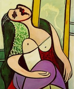 Girl In Front Of Mirror Pablo Picasso paint by numbers