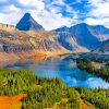 Glacier National Park Montana Hidden Lake paint by numbers