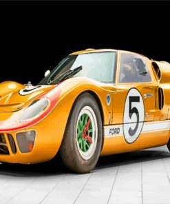 Orange Ford Gt40 Racing Car-paint-by-numbers