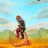 Gorilla On A Unicycle paint by numbers