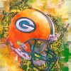 Green Bay Packers Helmet paint by numbers