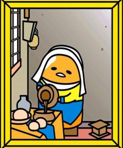 Gudetama Milkmaid Painting paint-by-number