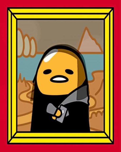 Gudetama Mona Lisa Leonardo da Vinci paint-by-number