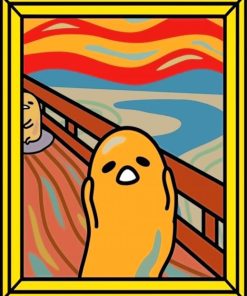 Gudetama The Scream Edvard Munch paint-by-number