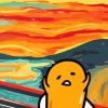 Gudetama Cartoon The Scream Edvard Munch paint-by-number