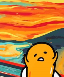 Gudetama Cartoon The Scream Edvard Munch paint-by-number