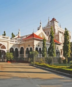 Aga Khan Palace Pune India paint by numbers