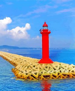 Jeju Reed Lighthouse paint by numbers