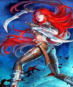 Katarina League Of Legends paint by numbers