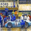 Ken Miles In Ford Gt40 Racing Car paint-by-number