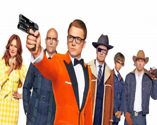 Kingsman Golden Circle Illustration paint by numbers