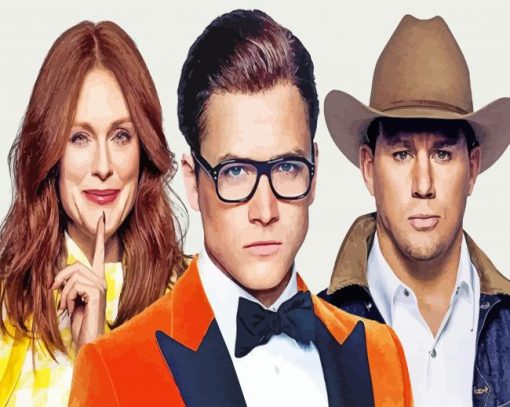 Kingsman Golden Circle characters paint by number