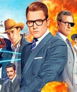 Kingsman Golden Circle characters paint by number