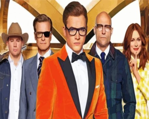 Kingsman Golden Circle characters paint by number