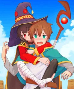 Konosuba Megumin And Kazuma Sato paint by numbers