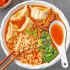 Korean Noodles With Chinese Dumplings paint by numbers