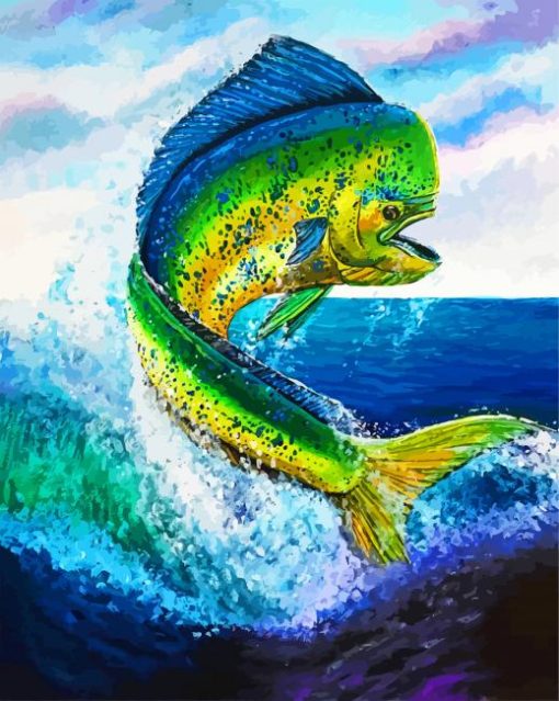 Mahi Mahi Dolphinfish paint by numbers