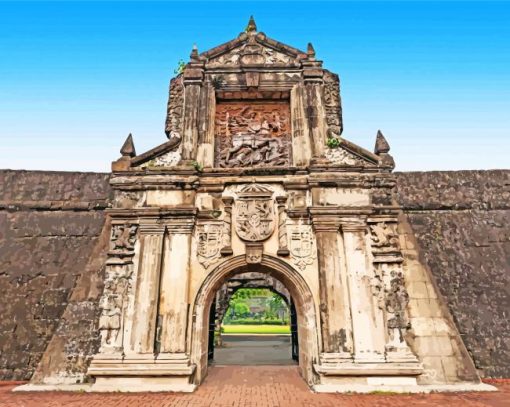 Manila Fort Santiago paint by numbers