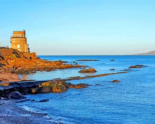 Martello Tower Portmarnock paint by numbers