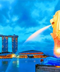 Merlion Park In Singapore paint by numbers