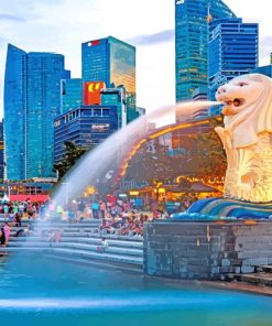 Merlion Singapore paint by numbers