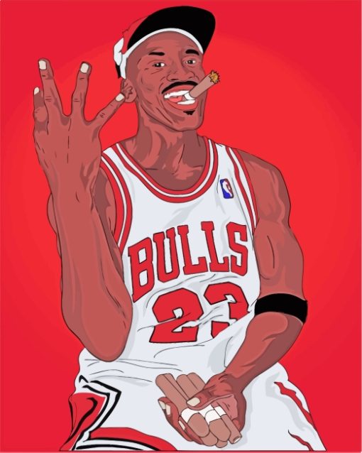 Michael Jordan Ilustration paint by numbers