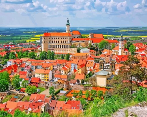 Mikulov In Moravia Czech Republic paint by numbers