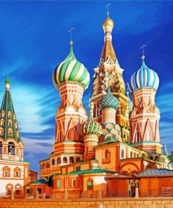 Moscow St Basil's Cathedral paint by numbers