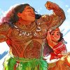 Moana And Chief Disney paint by numbers