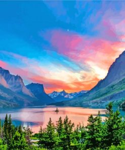 Montana Glacier National Park paint by numbers