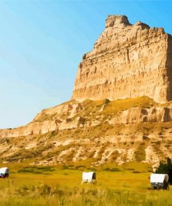 Scotts Bluff National Monument Nebraska paint by numbers