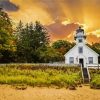 Old Mission Point Lighthouse Michigan paint by numbers