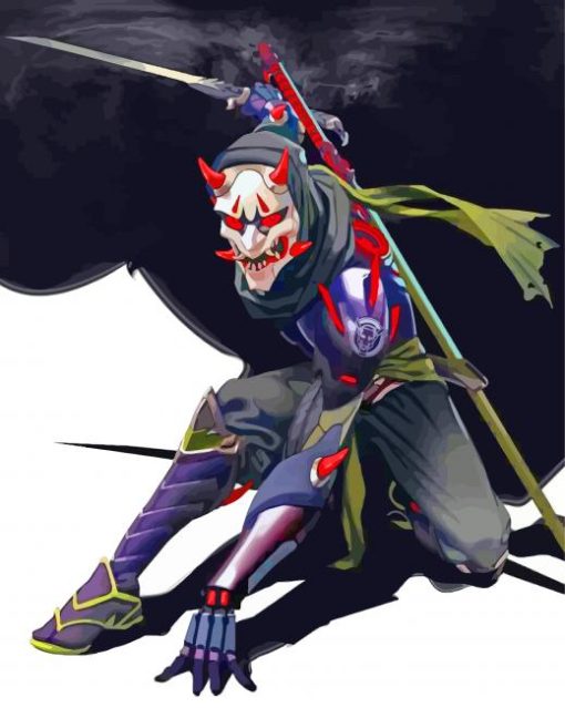 Oni Ninja paint by numbers