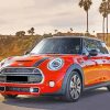 Orange Mini Cooper paint by numbers