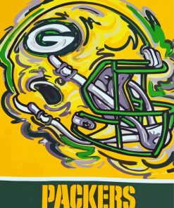 Packers Team Helmet paint by numbers