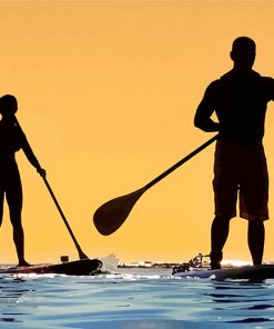 Paddle Board Couple Goals paint by numbers