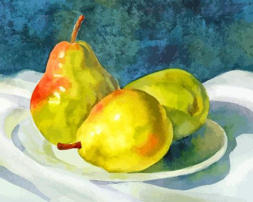 Pear Fruit Still Life paint by numbers