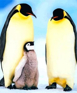 Penguin Family Portrait paint by numbers