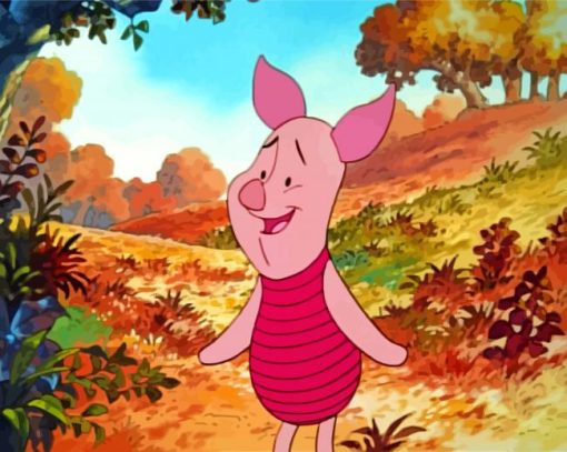 Piglet Disney Cartoons paint by numbers