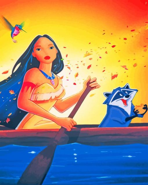 Aesthetic Pocahontas Disney paint by numbers