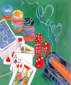 Poker Work paint by numbers