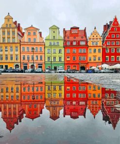 Salt Market Square In Wroclaw Poland paint by numbers