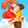 Ponyo And Sosuke Japanese Anime paint by numbers